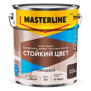 Грунт-эмаль универсальная Masterline RAL6005 зелёный 0,75 л Pinotex — Лескрафт Грунт-эмаль универсальная Masterline RAL6005 зелёный 0,75 л Pinotex